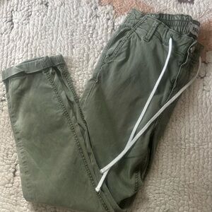 Green Pants with Drawstring